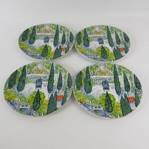 Lot of 4 Gustav Klimt by Furio Church of Cassone Oval Salad Plates 8 1/2 inches